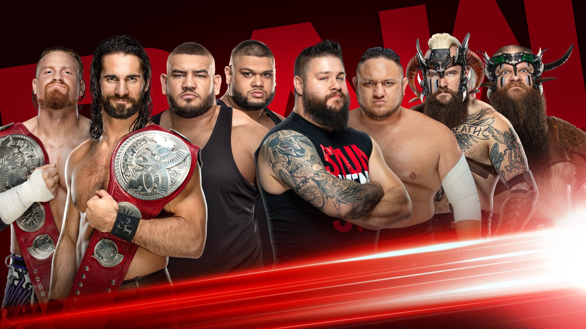 Rollins, Murphy & AOP to battle KO, Samoa Joe & The Viking Raiders on Raw