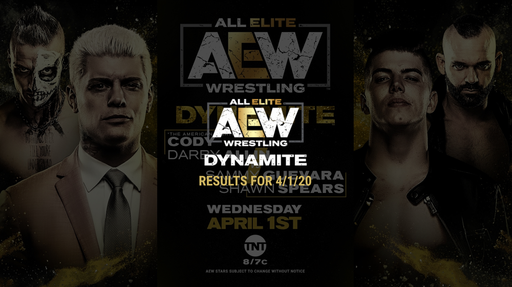 AEW DYNAMITE Results for April 1, 2020