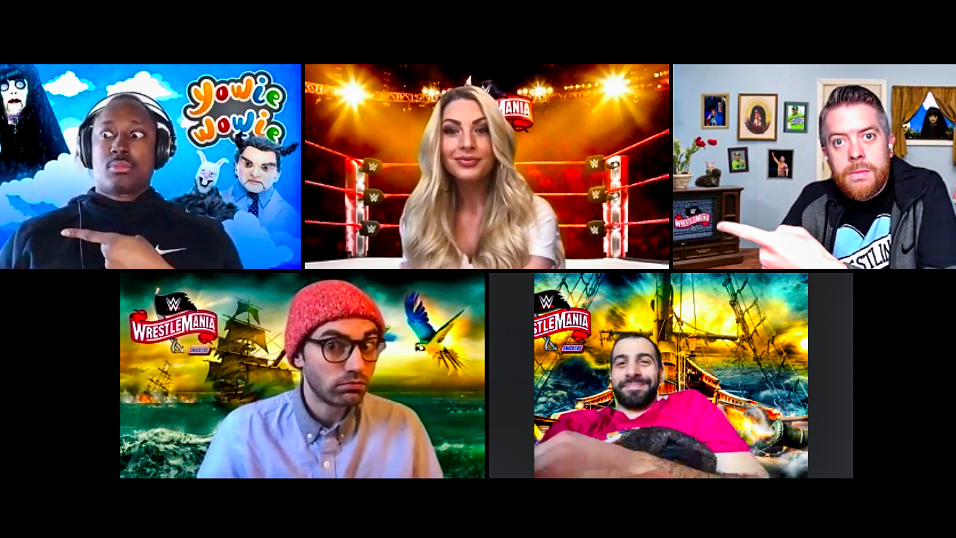 New WrestleMania backdrops for your video call needs