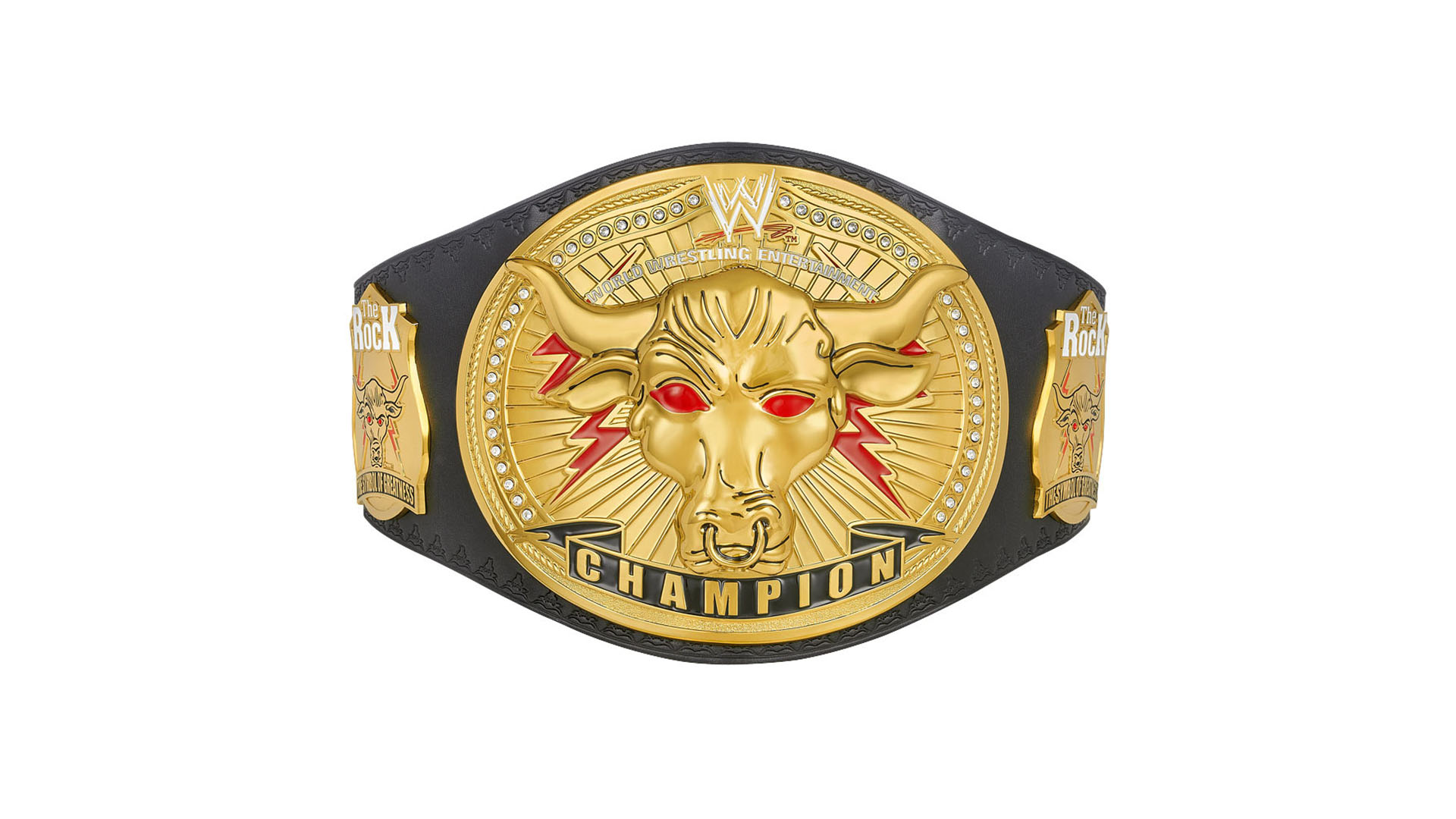 The Rock “Brahma Bull” Replica Title available now on WWE Shop