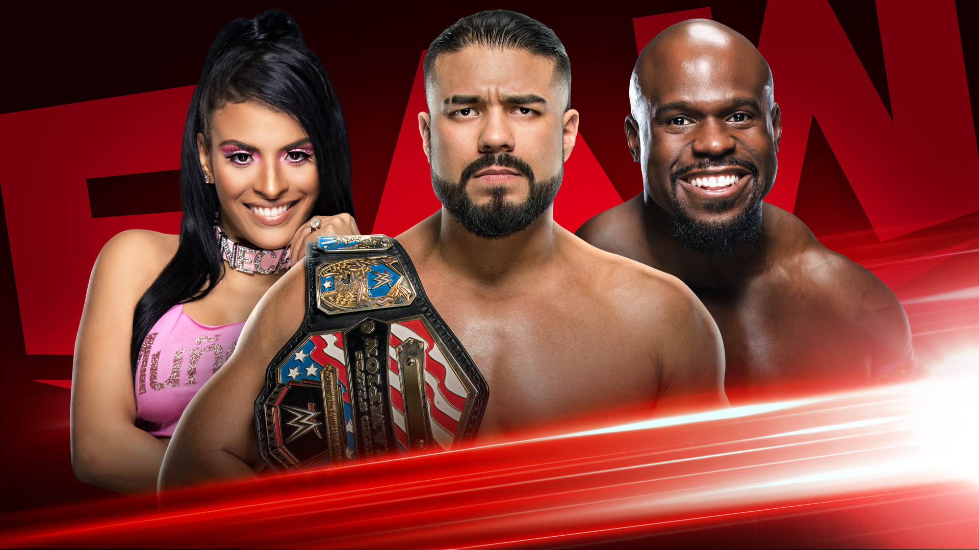 United States Champion Andrade defends against Apollo Crews