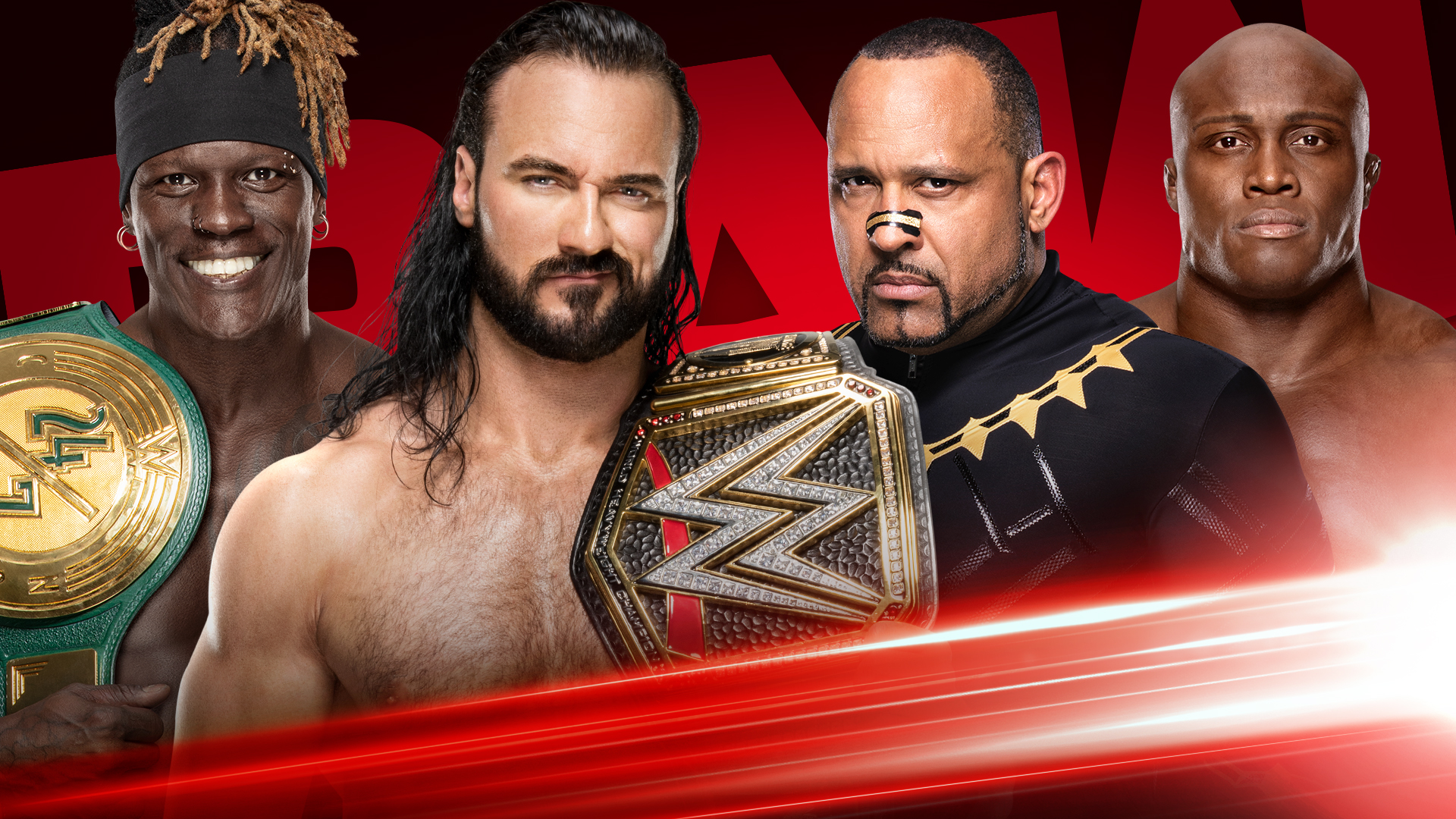 WWE Champion Drew McIntyre teams up with 24/7 Champion R-Truth against Bobby Lashley & MVP