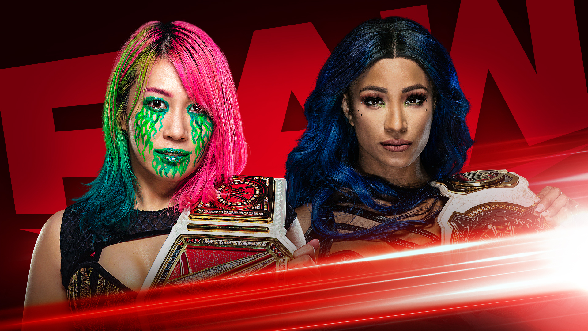 Asuka and Sasha Banks collide for the Raw Women’s Championship this Monday on Raw