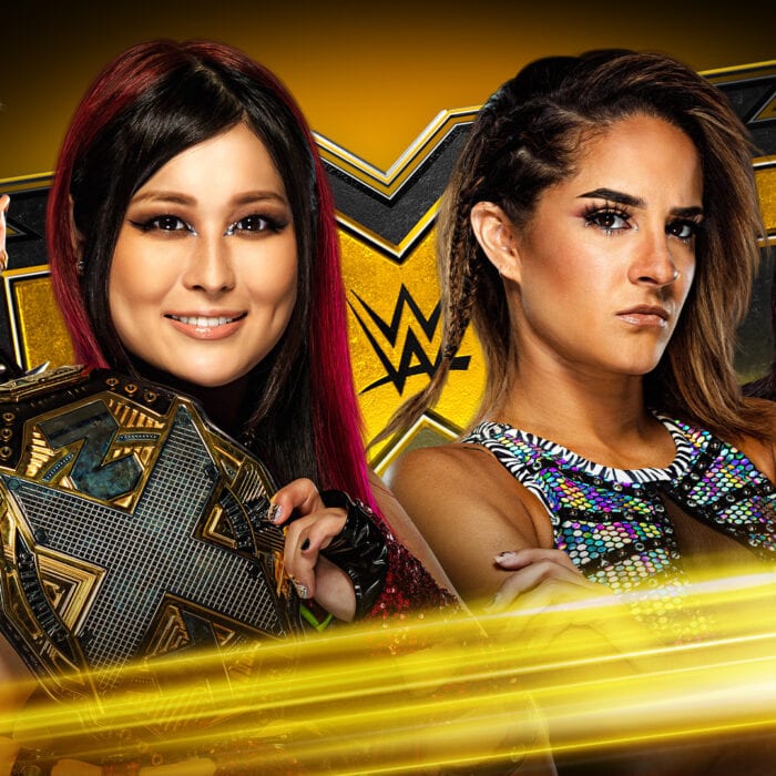 NXT Women’s Champion Io Shirai teams with Rhea Ripley against Dakota Kai & Raquel González