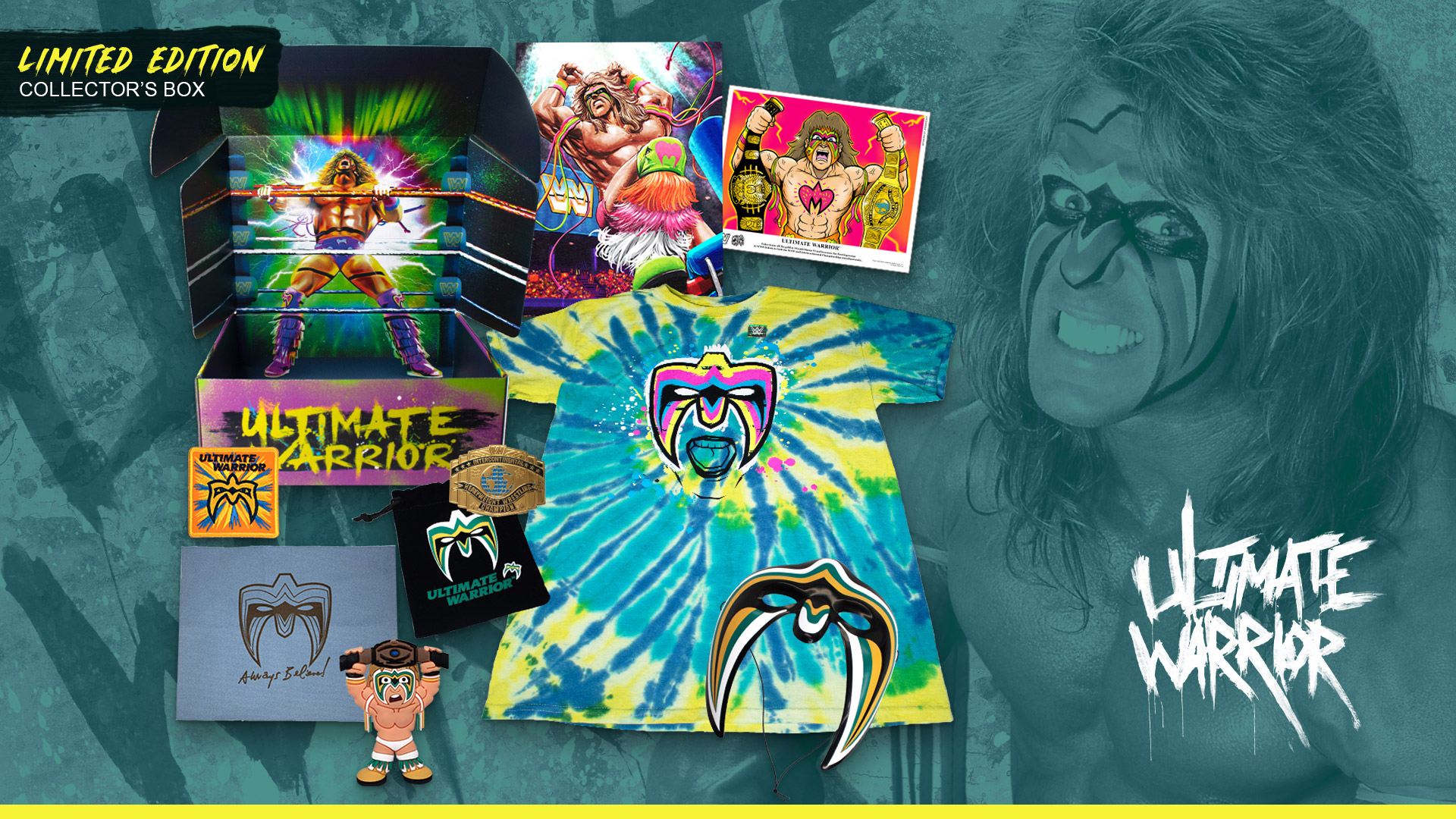 Ultimate Warrior Limited Edition Collector’s Box available now on WWE Shop