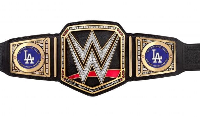 Los Angeles Dodgers celebrate World Series win with custom WWE Title