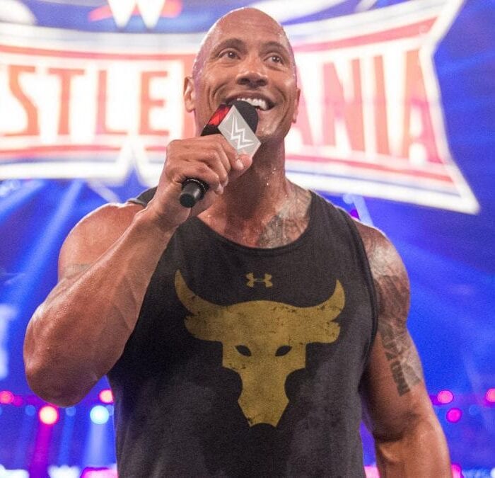 The Rock floats over Macy’s Thanksgiving Day Parade