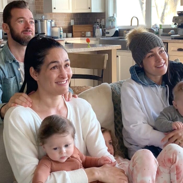 The Bella family watch the Total Bellas arrival of Matteo and Buddy