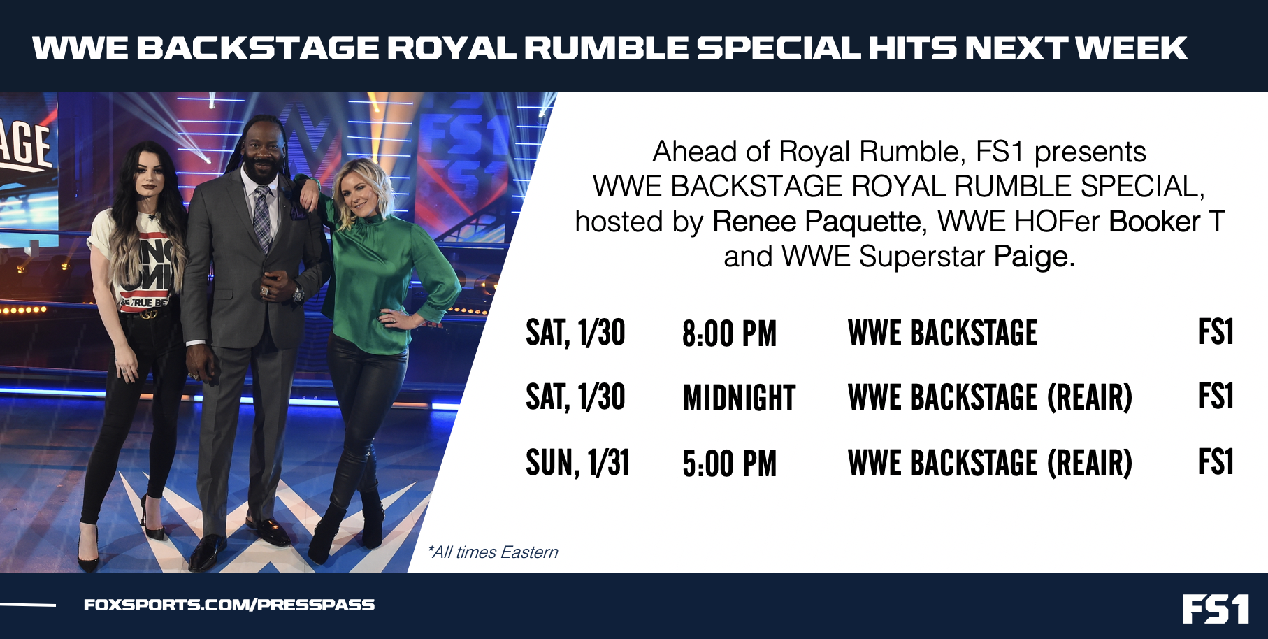 WWE Backstage returns with Royal Rumble Special next Saturday
