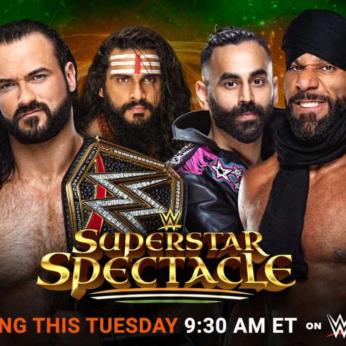 WWE Champion Drew McIntyre & Indus Sher battle Jinder Mahal & The Bollywood Boyz in a Six-Man Tag Team Match