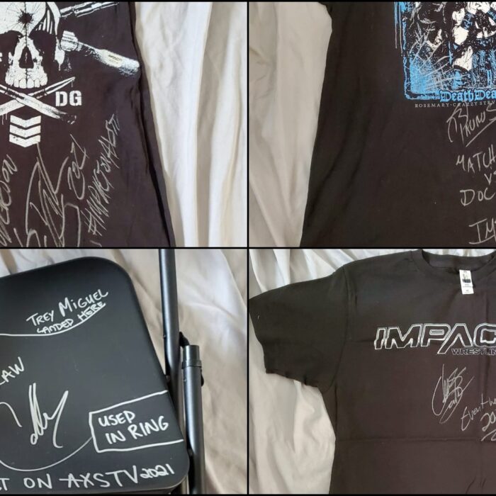 Match-Worn, Autographed T-Shirts & Steel Chair Now Available on eBay