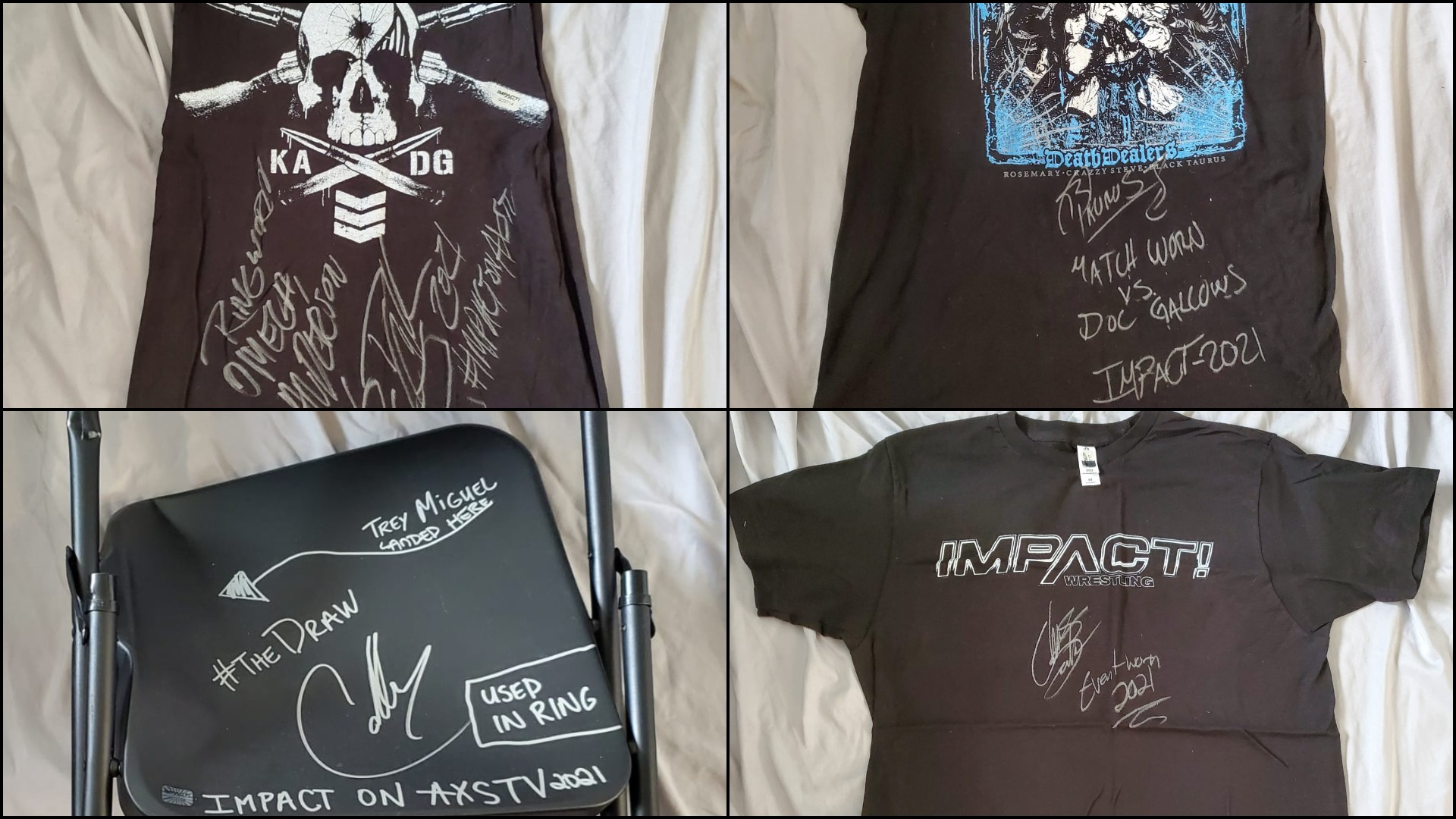 Match-Worn, Autographed T-Shirts & Steel Chair Now Available on eBay