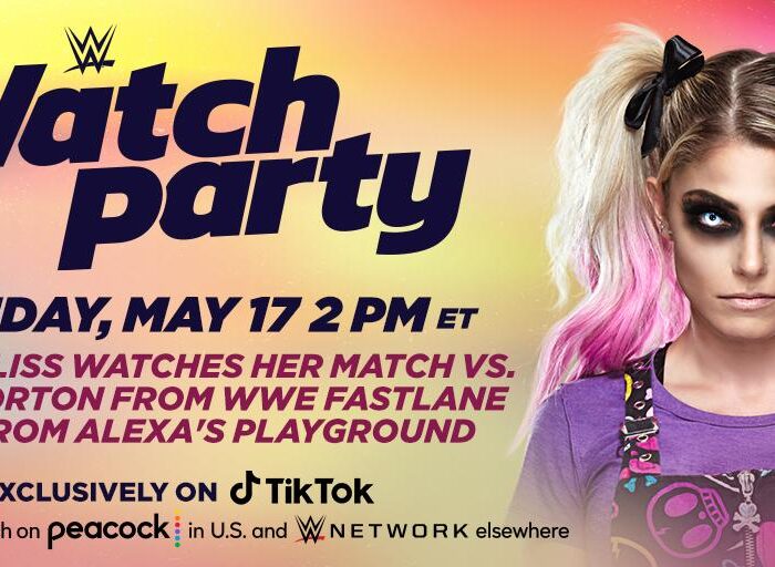 Join Alexa Bliss live on TikTok for a WWE Watch Party this Monday