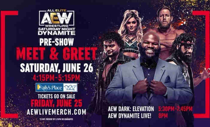 AEW Saturday Night Dynamite Meet & Greet Tickets On Sale Friday June 25th