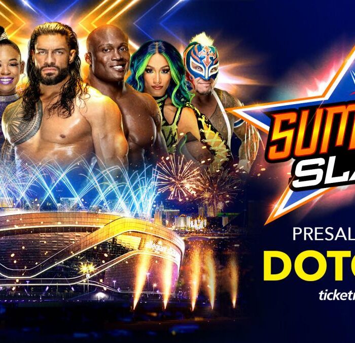 Use special promo code DOTCOM to purchase special pre-sale tickets now for SummerSlam. Regular SummerSlam tickets go on sale tomorrow at 1 p.m. ET