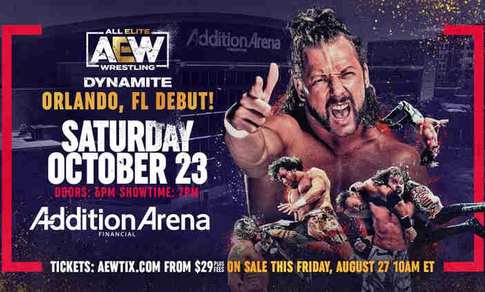 AEW Dynamite Coming To Orlando October 23rd. Tickets On Sale This Friday