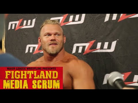 MLW Fightland 2021 Media Scrum with National Openweight Champion Alex Hammerstone