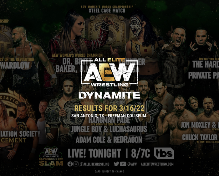 AEW Dynamite: St. Patrick’s Day Slam Results for March 16, 2022