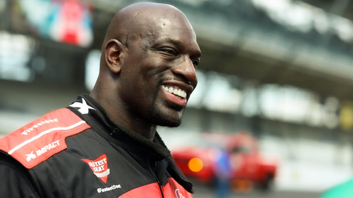 Titus O’Neil brought the energy as the Indianapolis 500 Snake Pit Grand Marshal