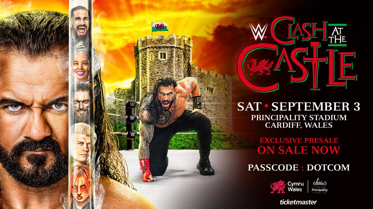 WWE Clash at the Castle presale tickets available now