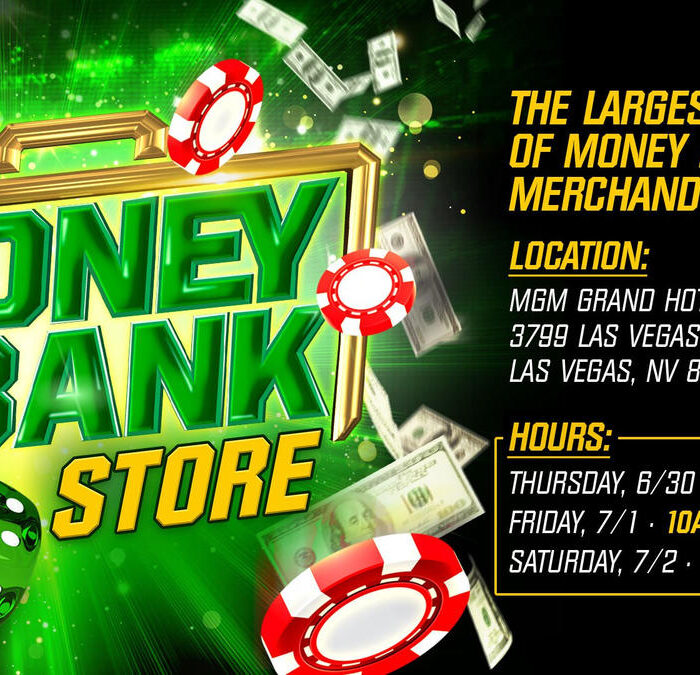 Get exclusive WWE Merchandise at the WWE Money in the Bank Store at MGM Grand