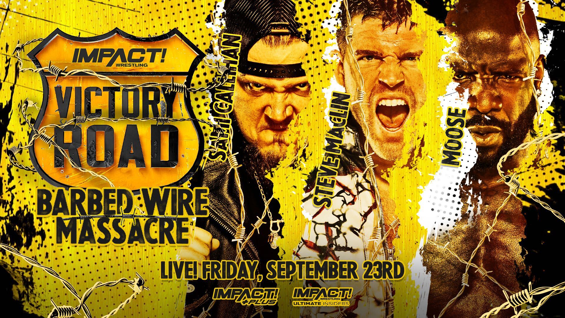 Sami Callihan, Moose & Steve Maclin Collide in the First-Ever Triple Threat Barbed Wire Massacre at Victory Road