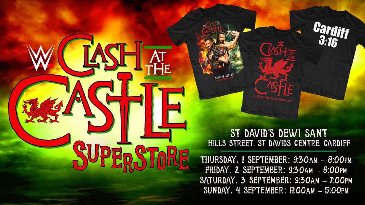 WWE Clash at the Castle Superstore is coming to St David's Dewi Sant in Cardiff