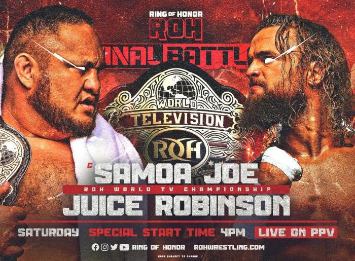 Samoa Joe Defends ROH TV Championship Against Juice Robinson At Final Battle