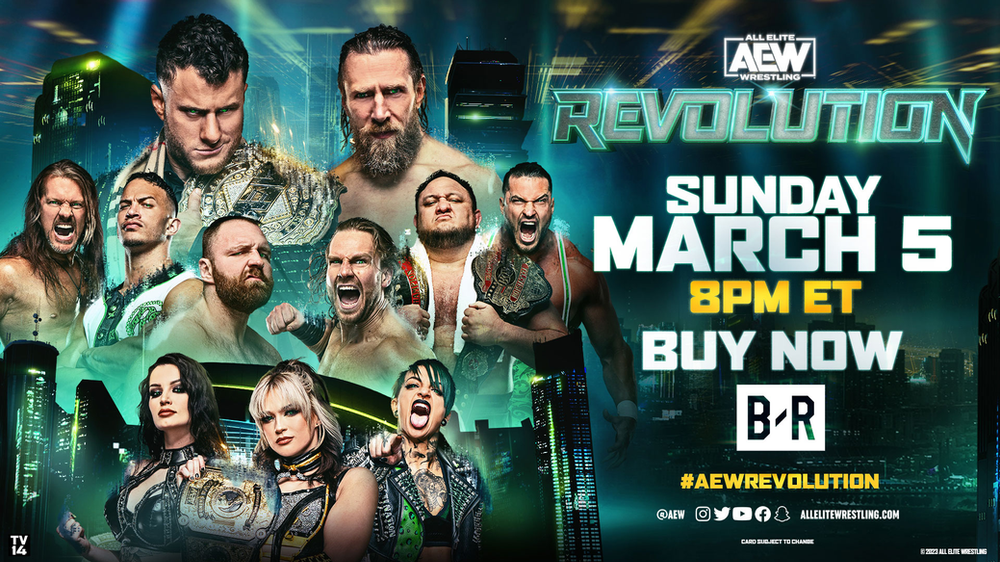 “AEW: REVOLUTION” PPV Event to Stream on Bleacher Report Sunday, March 5 at 8 PM ET for $49.99
