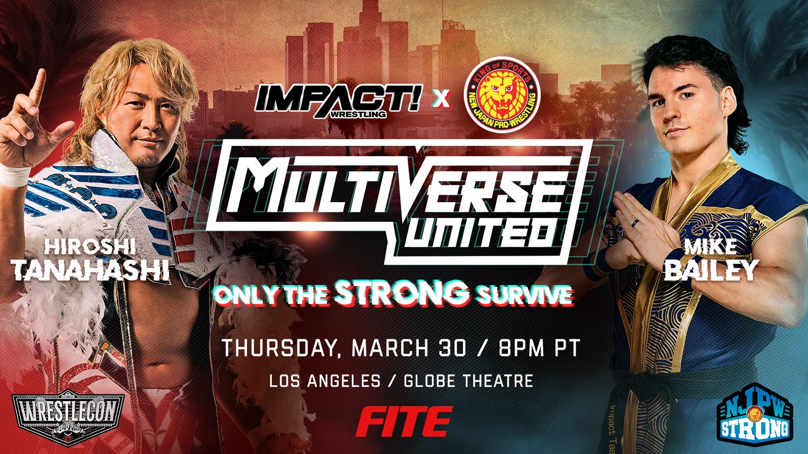 Hiroshi Tanahashi vs Mike Bailey, KENTA vs Minoru Suzuki, Yuya Uemura vs Gabriel Kidd Charged & Ready for Multiverse United