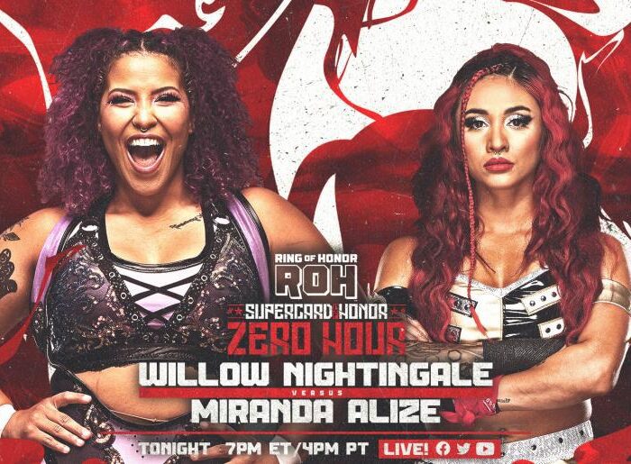 Willow Nightingale Takes On Miranda Alize At Supercard Of Honor Zero Hour