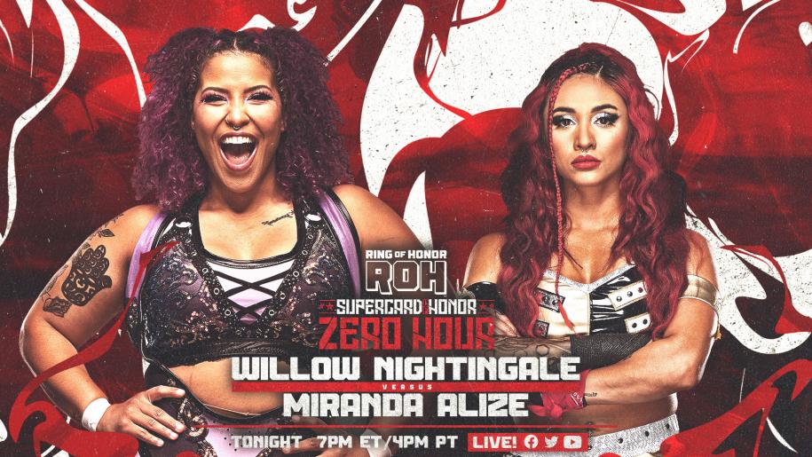Willow Nightingale Takes On Miranda Alize At Supercard Of Honor Zero Hour