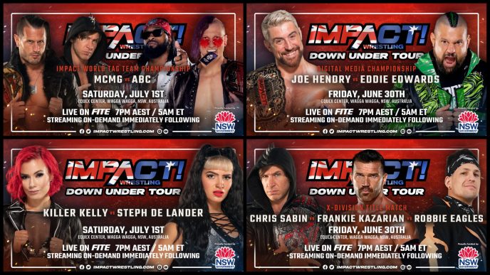 More Championship Matches & Adrenaline-Pumping Action Now Official for the IMPACT Wrestling Down Under Tour