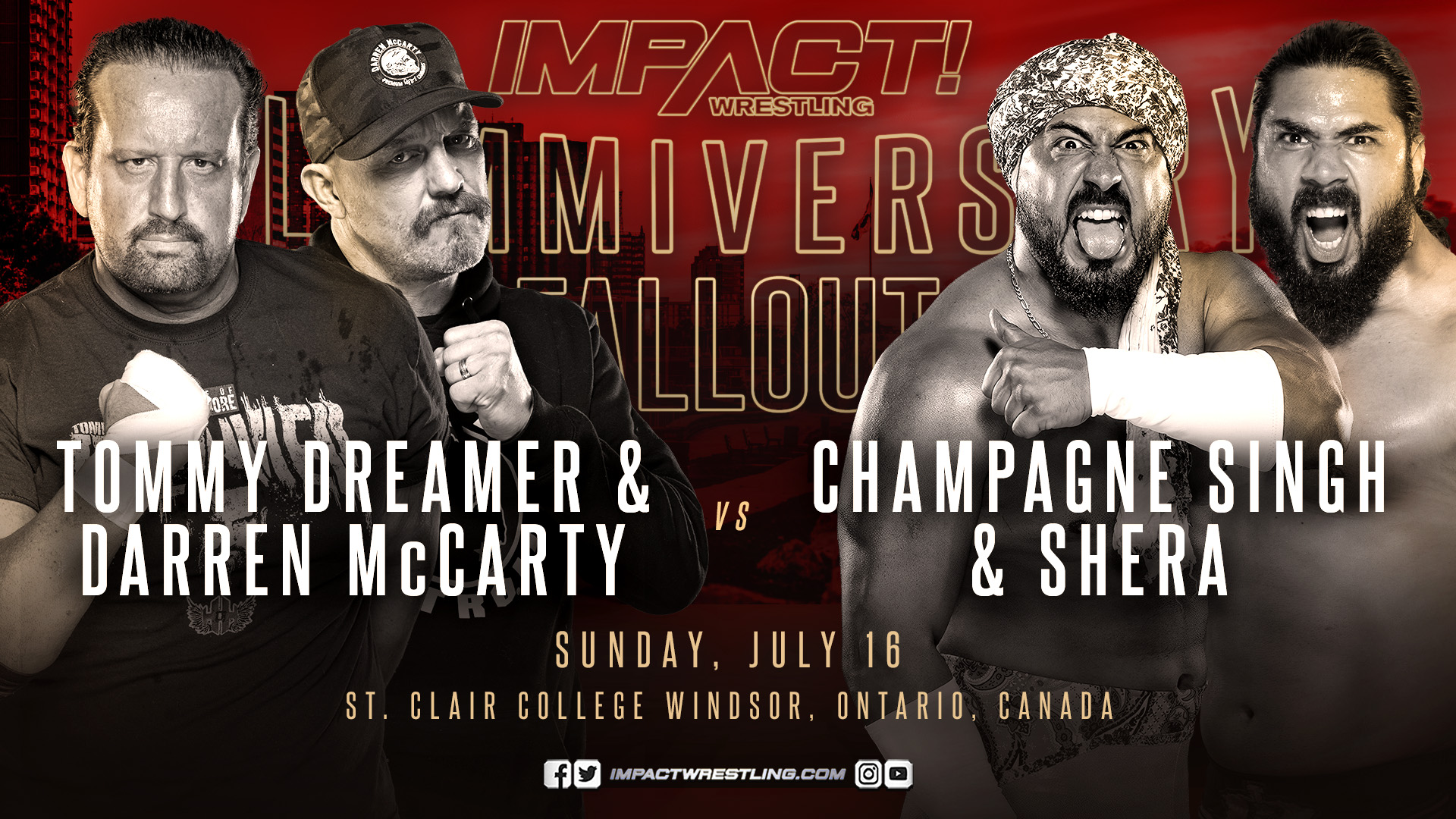 Tommy Dreamer & NHL Legend Darren McCarty Clash With Champagne Singh & Shera at Slammiversary Fallout