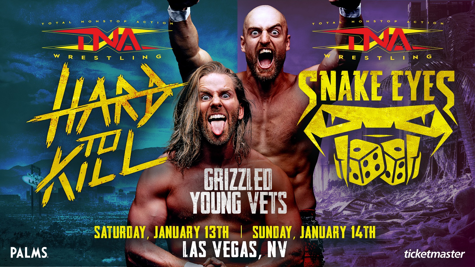 Grizzled Young Vets Are Coming to TNA Hard To Kill & Snake Eyes – TNA Wrestling