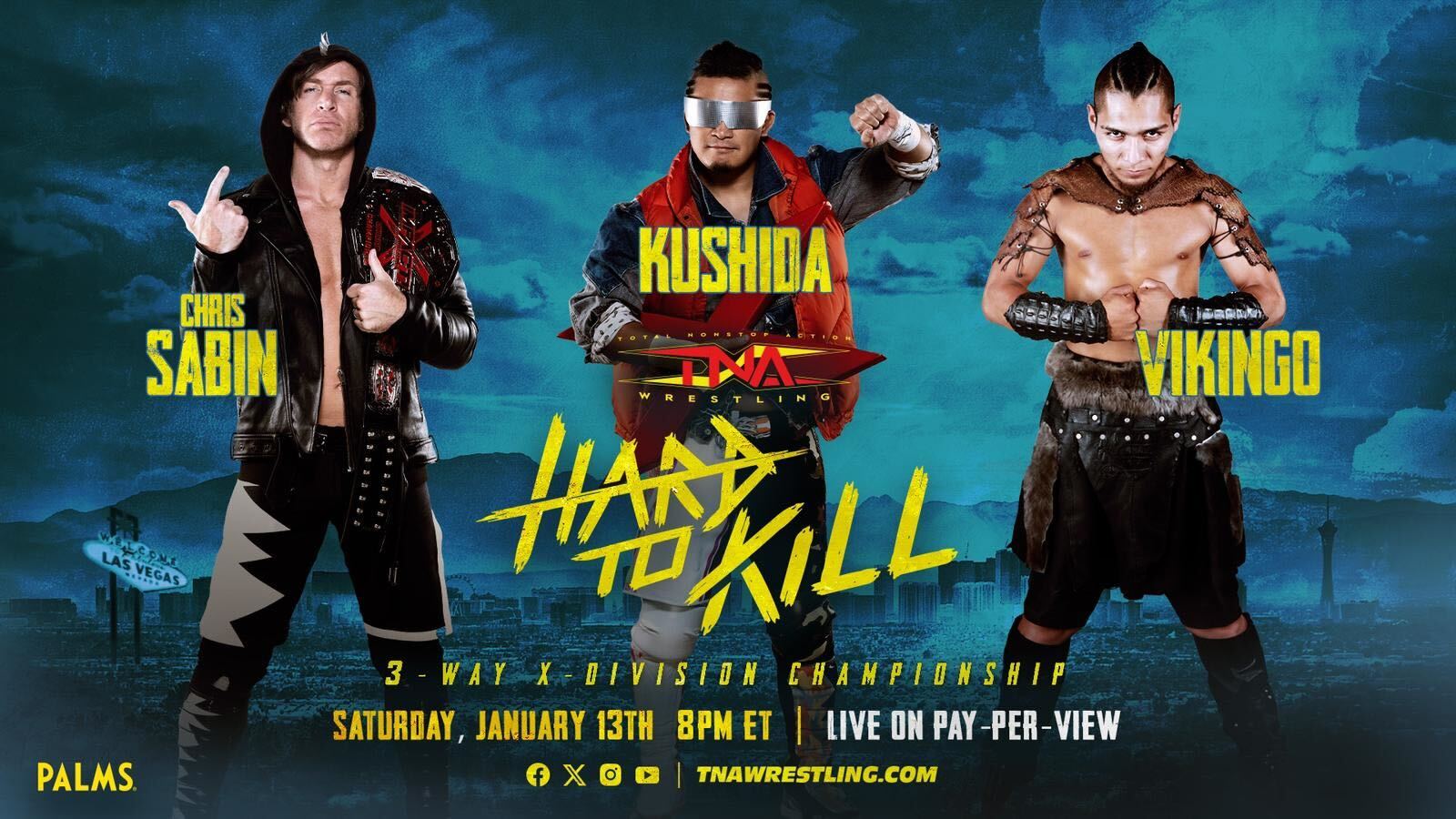 Sabin, KUSHIDA & Vikingo Clash for the X-Division Title at TNA Hard To Kill – TNA Wrestling