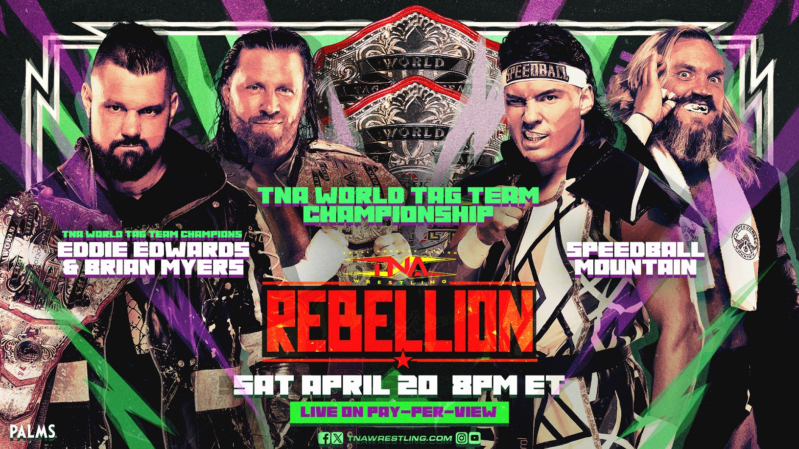 Brian Myers & Eddie Edwards Defend TNA Tag Gold vs. Speedball Mountain at Rebellion – TNA Wrestling
