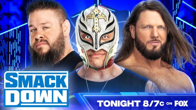 Kevin Owens, Rey Mysterio and AJ Styles battle in crucial Triple Threat Match