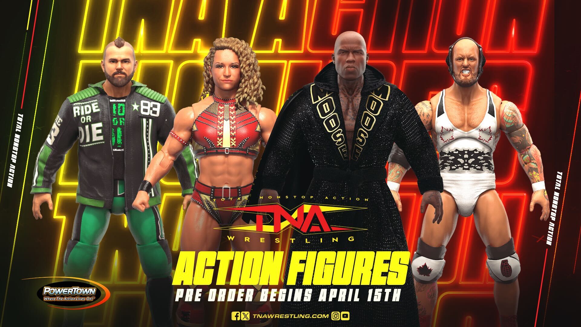 TNA PowerTown Action Figure Pre-Orders Begin April 15 – TNA Wrestling