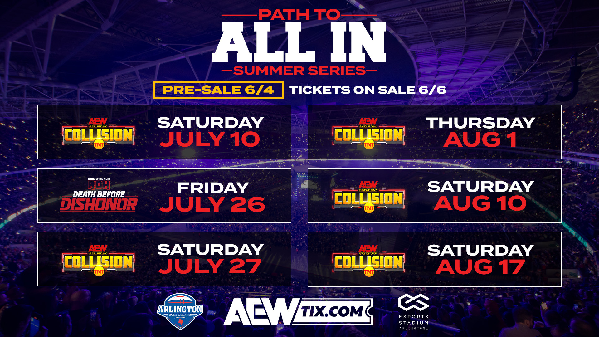AEW Partners With City of Arlington For AEW Path To All In Summer Series