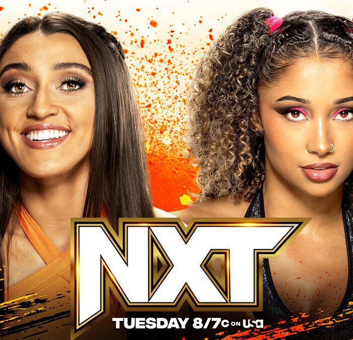 Kelani Jordan tangles with Wren Sinclair in an NXT Battleground Qualifying Match