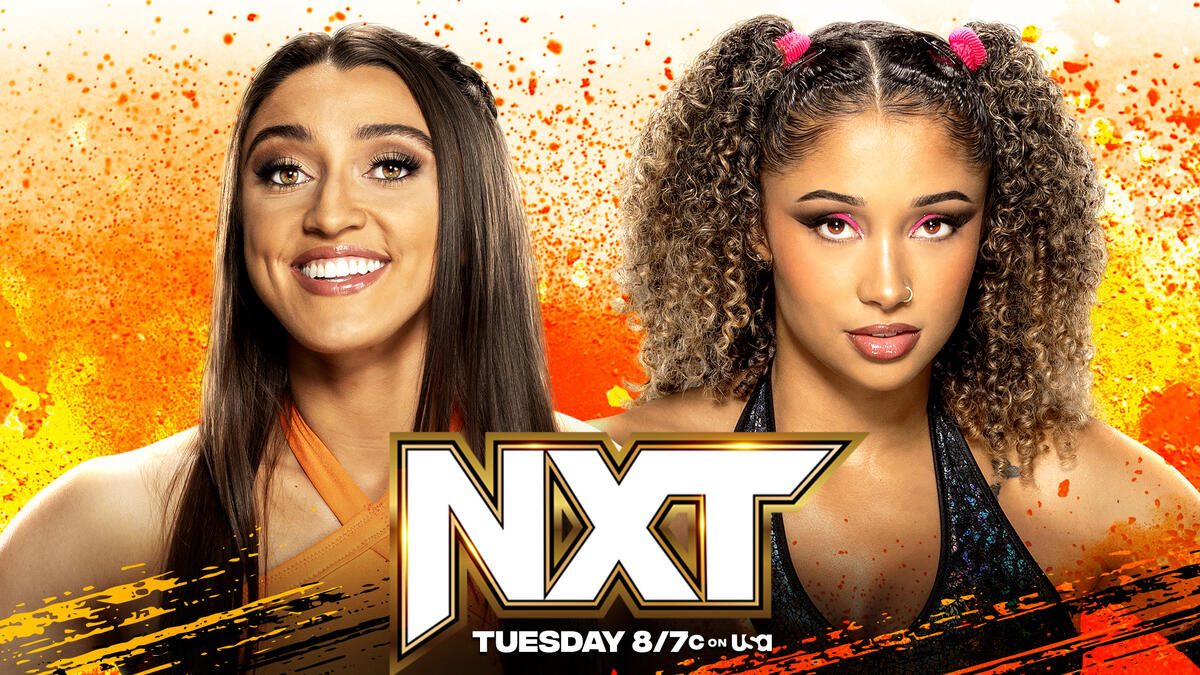 Kelani Jordan tangles with Wren Sinclair in an NXT Battleground Qualifying Match