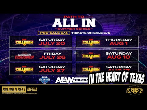 NXT's CW time slot , AEW hosting a series of events in Arlington, TX, Liv Morgan's Bodycam Footage