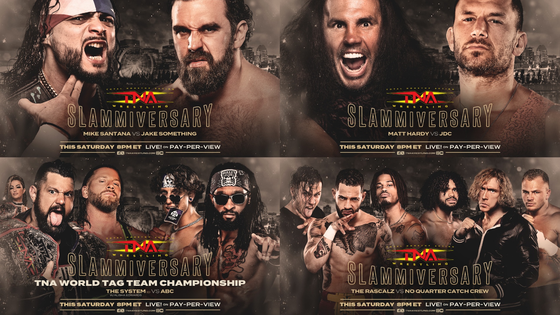 Rascalz vs. No Quarter Catch Crew, System vs. ABC & More Announced for TNA Slammiversary LIVE This Saturday – TNA Wrestling