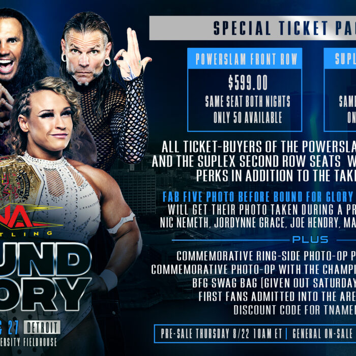 BOUND FOR GLORY is Saturday, October 26, in Detroit, Michigan – TNA Wrestling