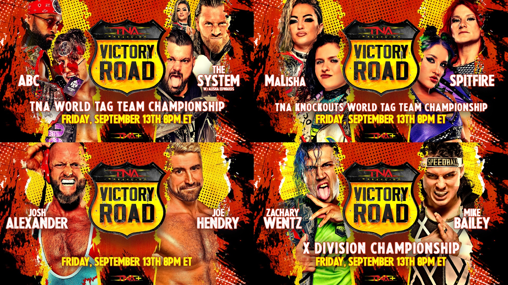 Hendry vs. Alexander, Wentz vs. Bailey & More Announced for Victory Road – TNA Wrestling