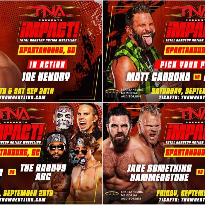 Preview the Lineup, Plus Meet & Greets for TNA iMPACT! in Spartanburg, SC on September 27 & 28 – TNA Wrestling