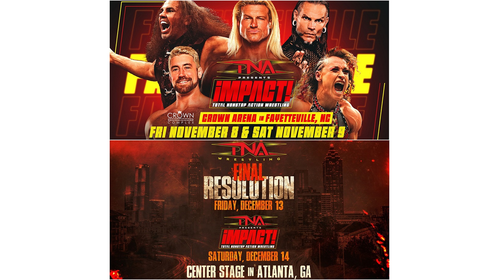 Tickets Go On-Sale Today For Upcoming TNA Wrestling Shows in Atlanta, Georgia & Fayetteville, North Carolina – TNA Wrestling