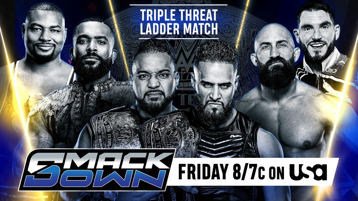 WWE Tag Team Title Triple Threat Ladder Match