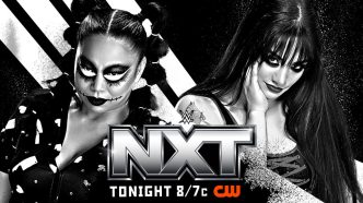 Tatum Paxley and Wendy Choo battle in a Casket Match